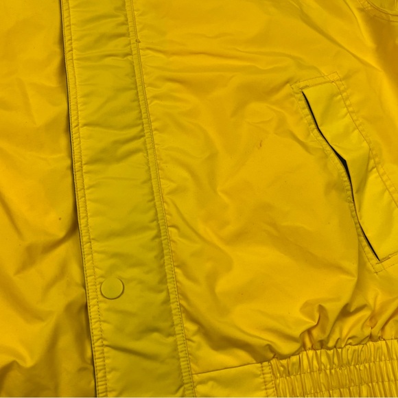 Vtg Ford Thunderbird Mens Hooded Windbreaker Jacket XL Y2K Yellow Full Zip B9 - Picture 6 of 12